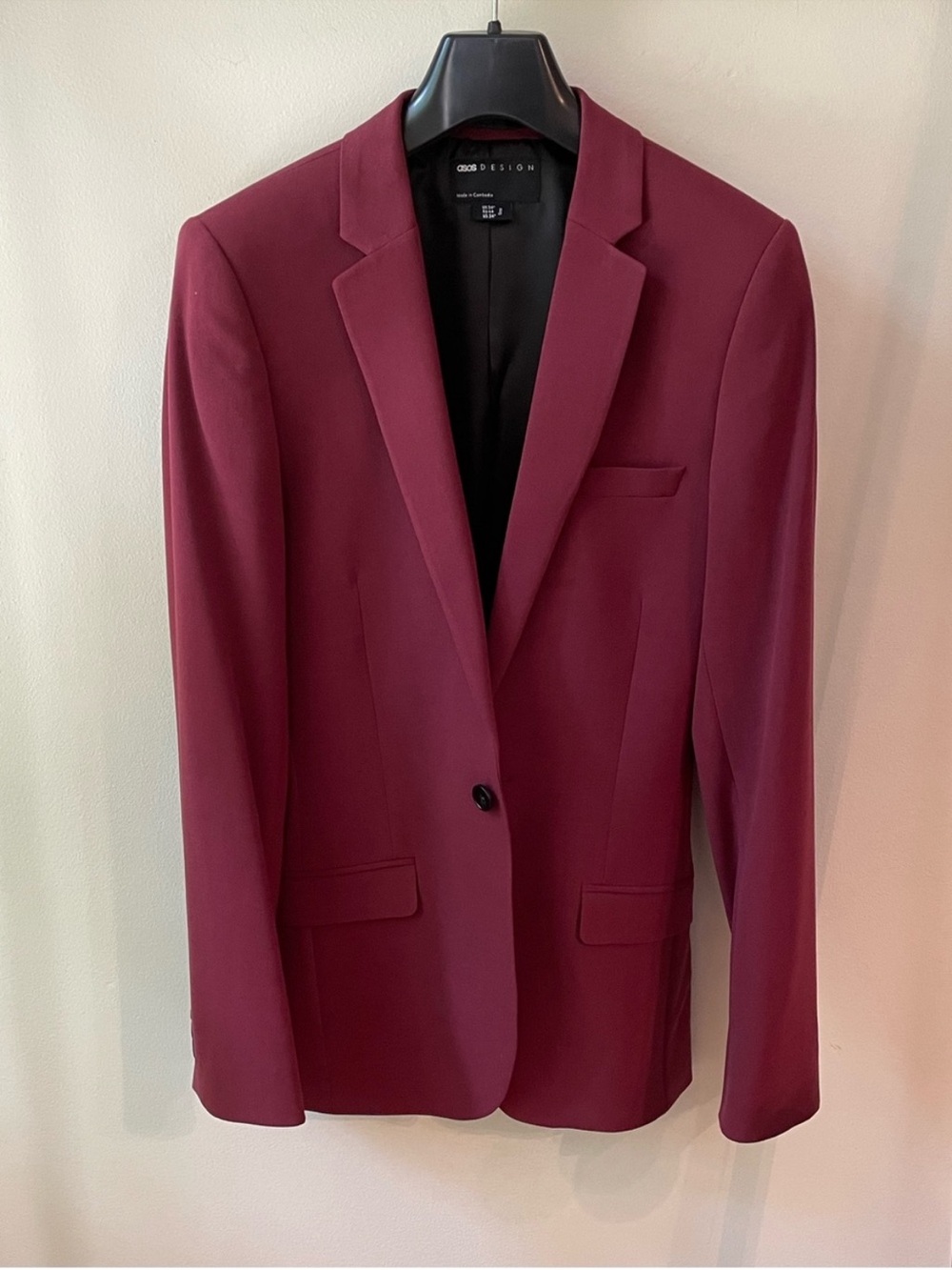 ASOS | NWOT | Burgundy ‘Super Skinny’ Suit Jacket
